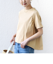 《予約》【WEB限定】〈接触冷感〉オーガニック コットン バック ギャザー トップス