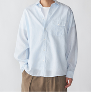 SHIPS: リネン オーバー レギュラーカラー シャツ