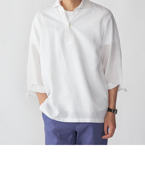 SHIPS: リネン 7スリーブ カプリシャツ