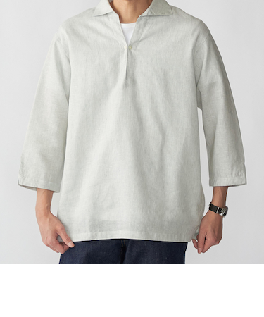 SHIPS: リネン 7スリーブ カプリシャツ