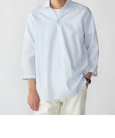 SHIPS: リネン 7スリーブ カプリシャツ