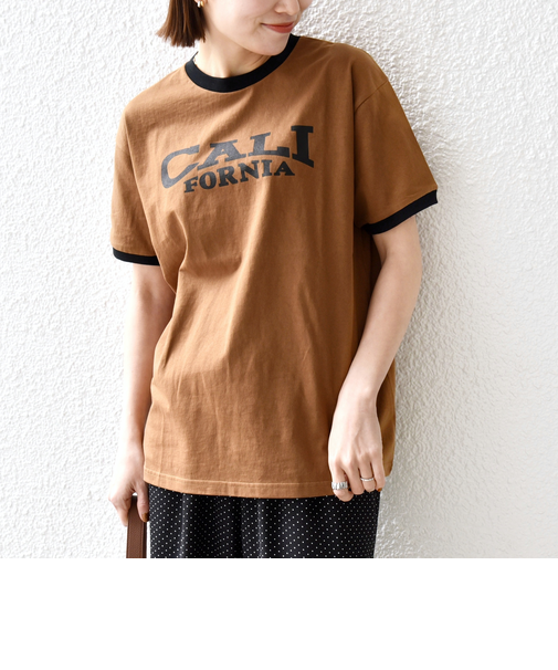《予約》【SHIPS any別注】THE KNiTS: ロゴ プリント リンガー TEE