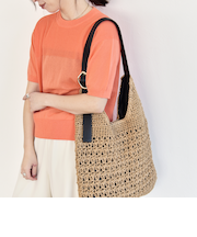 《予約》quaranciel: バックル ショルダー ペーパー トート バッグ（A4対応）