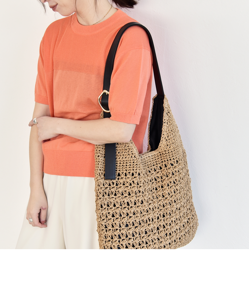 《予約》quaranciel: バックル ショルダー ペーパー トート バッグ（A4対応）