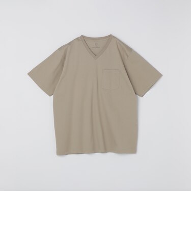 SHIPS Colors:〈抗菌防臭・接触冷感・UVカット〉シルケット コットン Vネック T◇