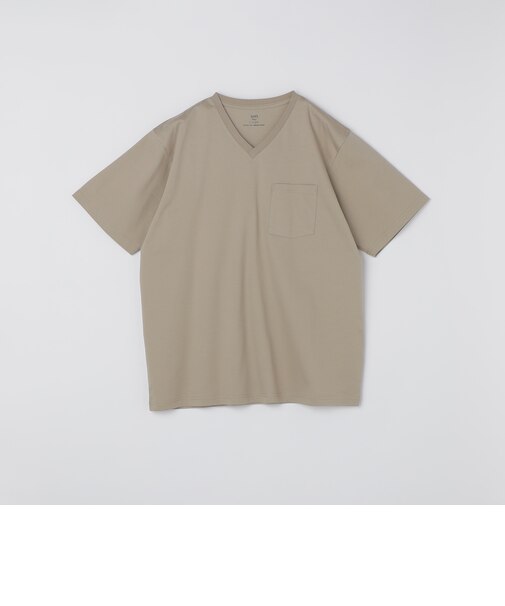 SHIPS Colors:〈抗菌防臭・接触冷感・UVカット〉シルケット コットン Vネック T◇