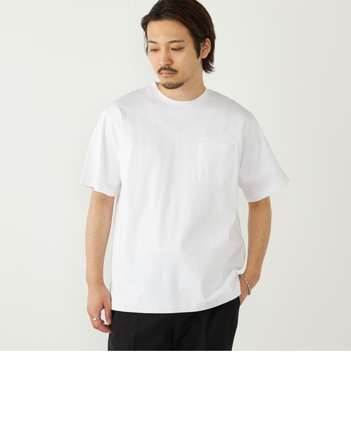 《予約》SHIPS Colors:〈抗菌防臭・UVカット〉シルケット コットン クルーネック T◆