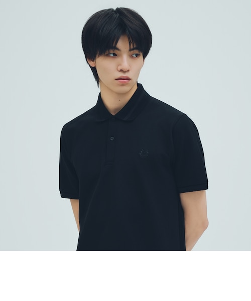 FRED PERRY: イギリス製 M2 シングルライン ポロシャツ ブラック SHIPS別注】FRED PERRY: イギリス製 M2 シングルライン ポロシャツ