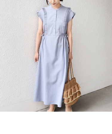 《予約》SHIPS Colors:〈手洗い可能〉プリーツ デザイン シャツ ワンピース2◆