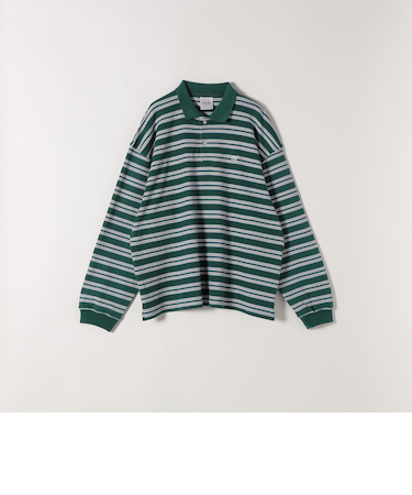 PARROTT CANVAS:〈洗濯機可能〉マルチ ボーダー ロングスリーブ ポロ シャツ