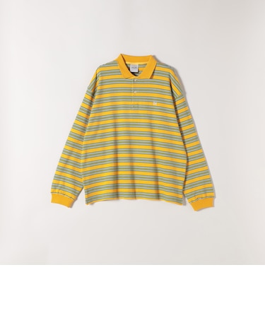 PARROTT CANVAS:〈洗濯機可能〉マルチ ボーダー ロングスリーブ ポロ シャツ