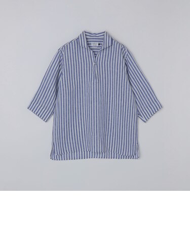 《予約》SHIPS Colors:ユーロリネン カプリ シャツ◆