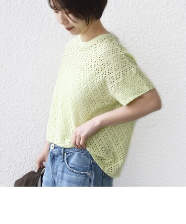 《予約》〈手洗い可能〉アイレット ショート スリーブ プルオーバー