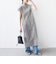 《予約》【WEB限定】〈手洗い可能〉ストライプ サイド タック ワンピース