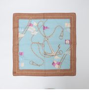 Vincenzo Miozza: コットン リネン アンカー モチーフ スカーフ