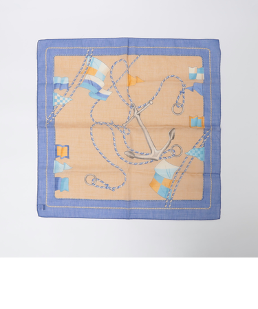Vincenzo Miozza: コットン リネン アンカー モチーフ スカーフ