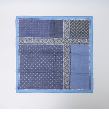 Vincenzo Miozza: コットン リネン パネル スカーフ