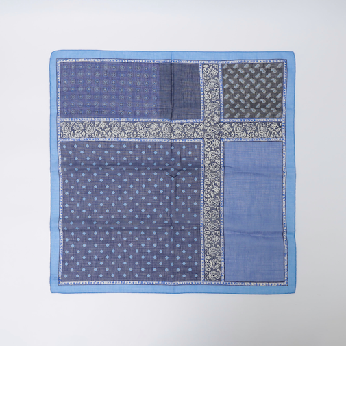 Vincenzo Miozza: コットン リネン パネル スカーフ