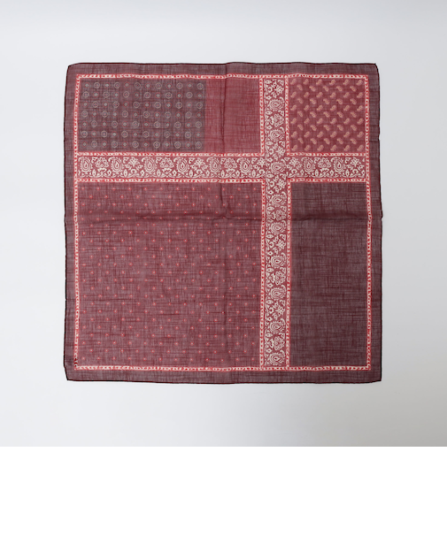 Vincenzo Miozza: コットン リネン パネル スカーフ