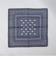 Vincenzo Miozza: コットン リネン エレファント モチーフ バンダナ