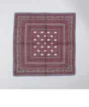 Vincenzo Miozza: コットン リネン エレファント モチーフ バンダナ