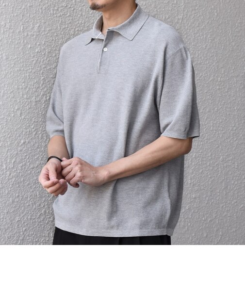 SHIPS any:〈手洗い可能〉TEXBRID(R) ドライタッチ サマー ニット ポロシャツ◆