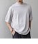 SHIPS any:〈手洗い可能〉ハイゲージ リネン ミックス サマーニット モックネック Tシャツ 26SS◆