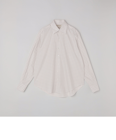 CAMISAS MANOLO: OFF WHITE GREY CHECKS NORMAL SHIRT