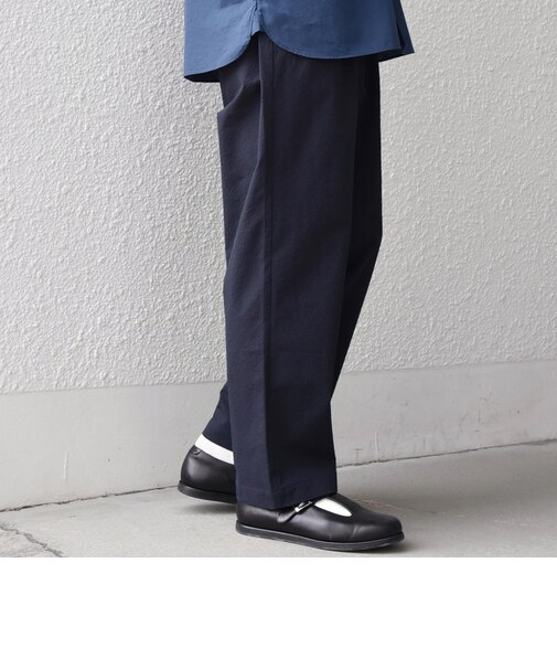 SHIPS any:〈撥水/軽量/ストレッチ〉SOLOTEX(R) シアサッカー セミワイド イージーパンツ(セットアップ対応)26SS◆