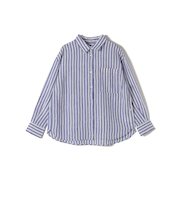 《予約》SHIPS Colors:〈洗濯機可能〉ユーロリネン 2WAY ロングスリーブ シャツ◆