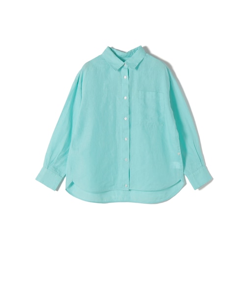 《予約》SHIPS Colors:〈洗濯機可能〉ユーロリネン 2WAY ロングスリーブ シャツ◆