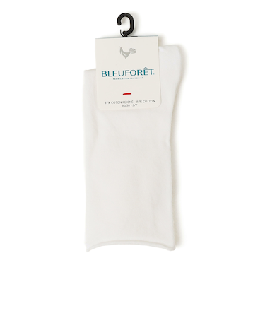 BLEUFORET:ソリッド カラー ベルベット ソックス