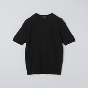 Drumohr: リネン コットン ガーメントダイ クルーネック ニット Tシャツ