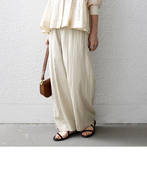 《予約》SHIPS any:〈洗濯機可能〉ツイル センター シーム ワイド イージー パンツ