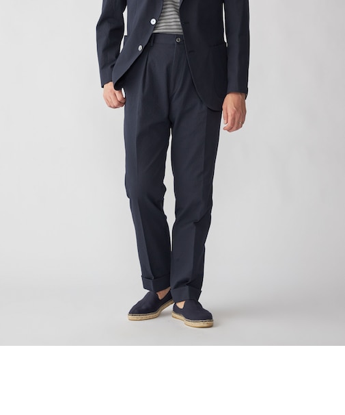 【SHIPS別注】Errico Formicola: VITO コットン シアサッカー スラックス