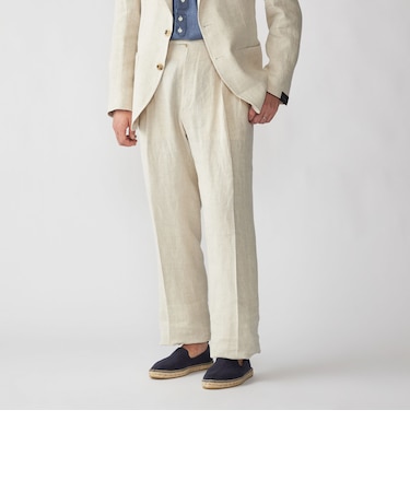 【SHIPS別注】Errico Formicola: サルトリアル リネン バスケット スラックス