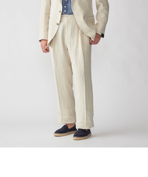 【SHIPS別注】Errico Formicola: サルトリアル リネン バスケット スラックス