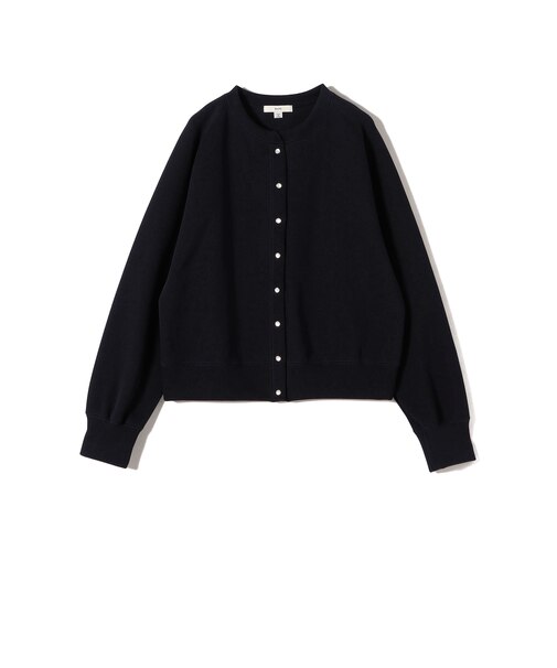 〈洗濯機可能〉コットン リブ スナップ ボタン カーディガン