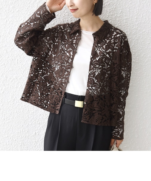 〈手洗い可能〉レース シャツ 羽織 2
