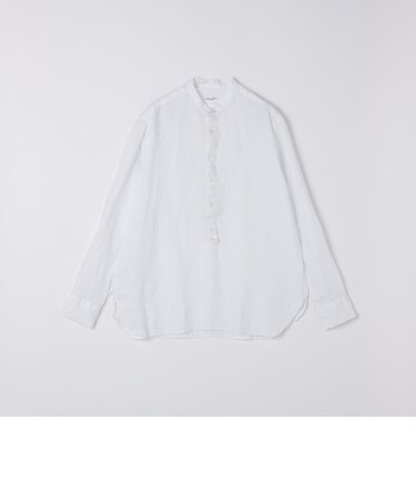 【SHIPS別注】Salvatore Piccolo バンドカラー プルオーバー リネン シャツ