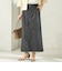 《予約》〈手洗い可能〉麻混 ベルト付 ウエストタック ナロー スカート