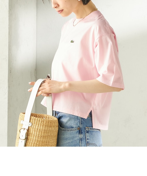 一部追加》【SHIPS別注】LACOSTE:〈手洗い可能〉五分袖 TEE｜シップス