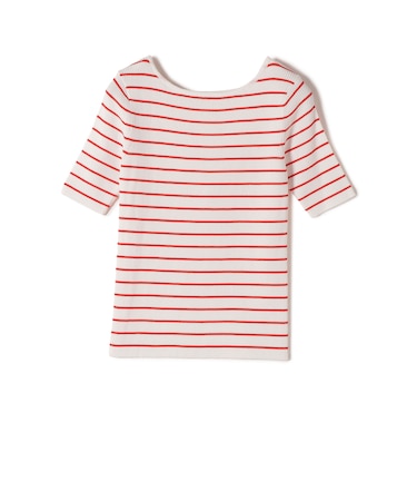 《予約》SHIPS Colors:〈手洗い可能〉リブ 5分袖 ニット◆