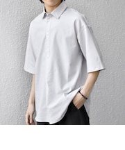 【WEB限定】SHIPS any: ハイブリッドリネン プルオーバー シャツ(セットアップ対応) 26SS◆