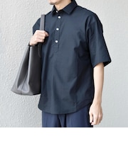 【WEB限定】SHIPS any: ハイブリッドリネン プルオーバー シャツ(セットアップ対応) 26SS◆