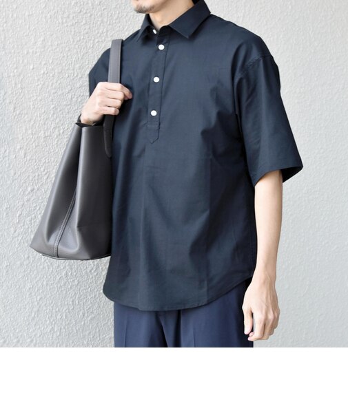 【WEB限定】SHIPS any: ハイブリッドリネン プルオーバー シャツ(セットアップ対応) 26SS◆