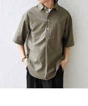 【WEB限定】SHIPS any: ハイブリッドリネン プルオーバー シャツ(セットアップ対応) 26SS◆