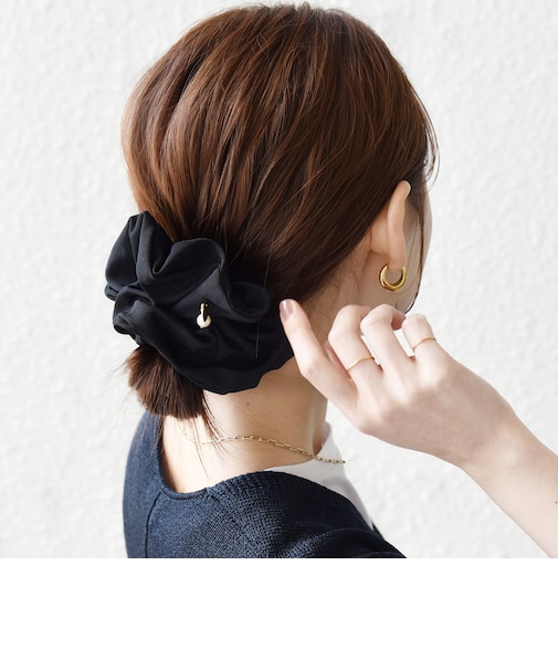 グログラン パール モチーフ シュシュ