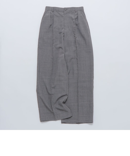 【WEB限定】SHIPS: リネン ライク ワイドスラックス