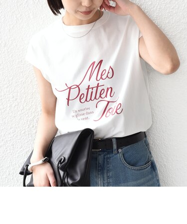 SHIPS Colors:〈接触冷感・UVカット〉26SS フレンチスリーブ ロゴT